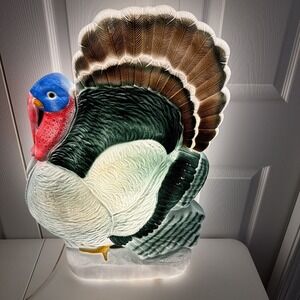 Vintage Don Featherstone Thanksgiving Turkey Blow Mold Union Products W/ CORD